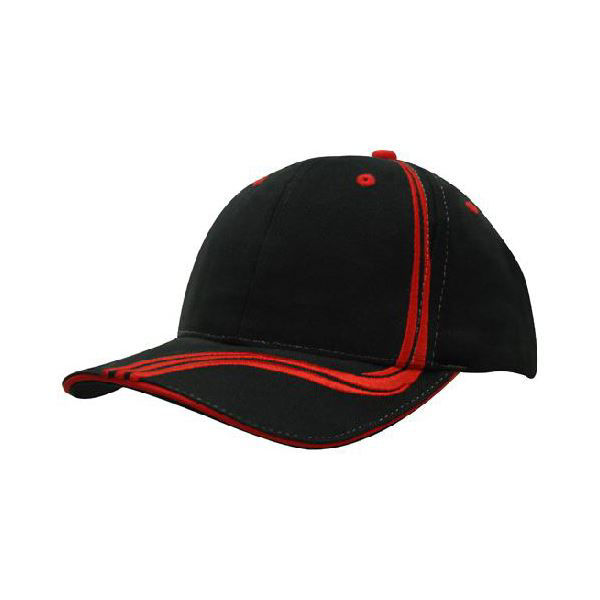 6 PNL Cap with Sandwich & Emb Lines | Headwear Australia