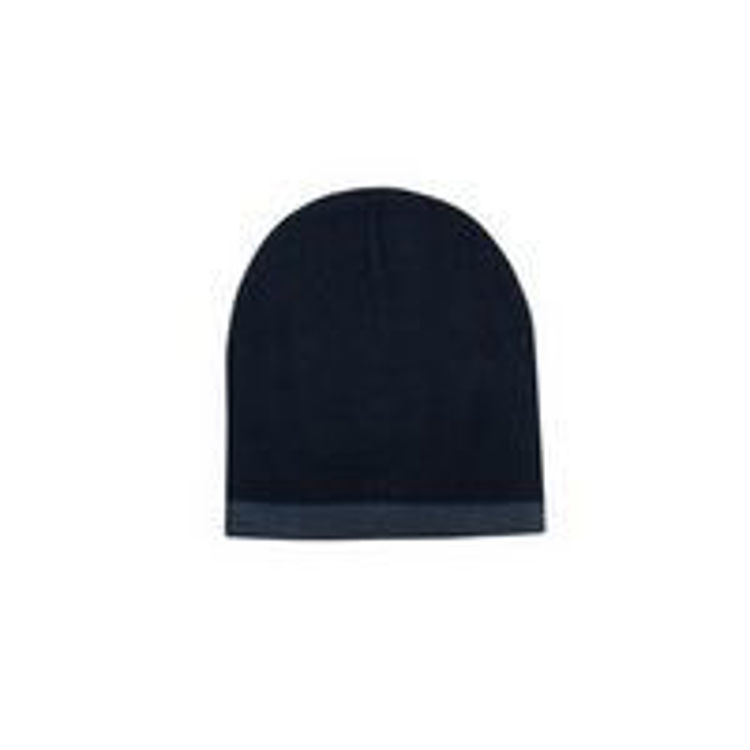 Picture of Roll Down Two Tone Acrylic Beanie