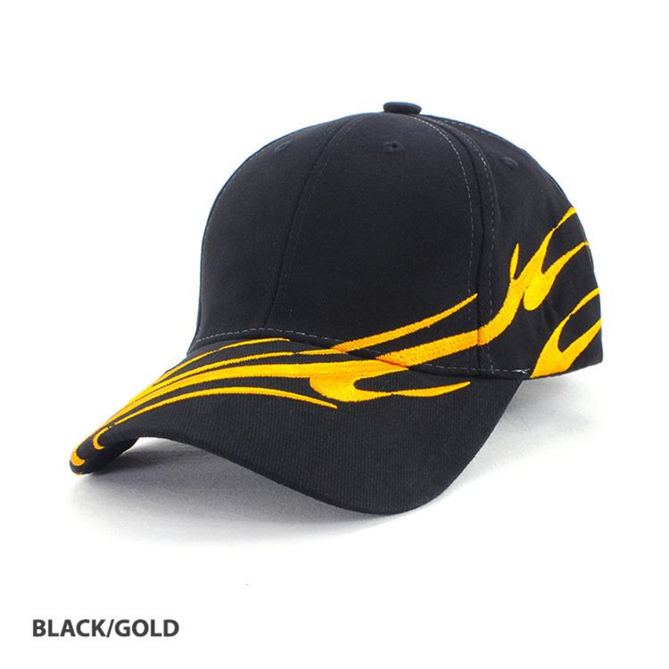  HBC Wave Design Cap-Black/Gold