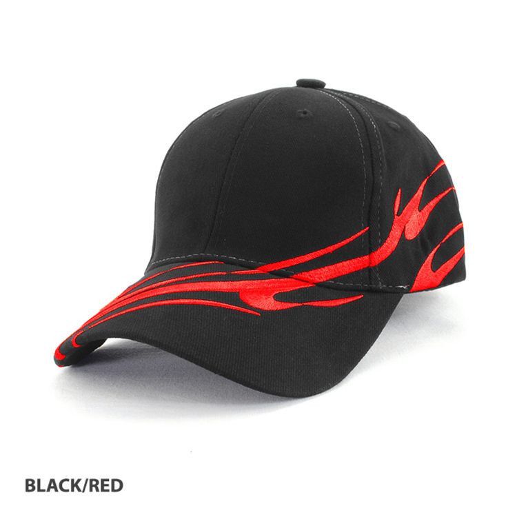  HBC Wave Design Cap-Black/Red