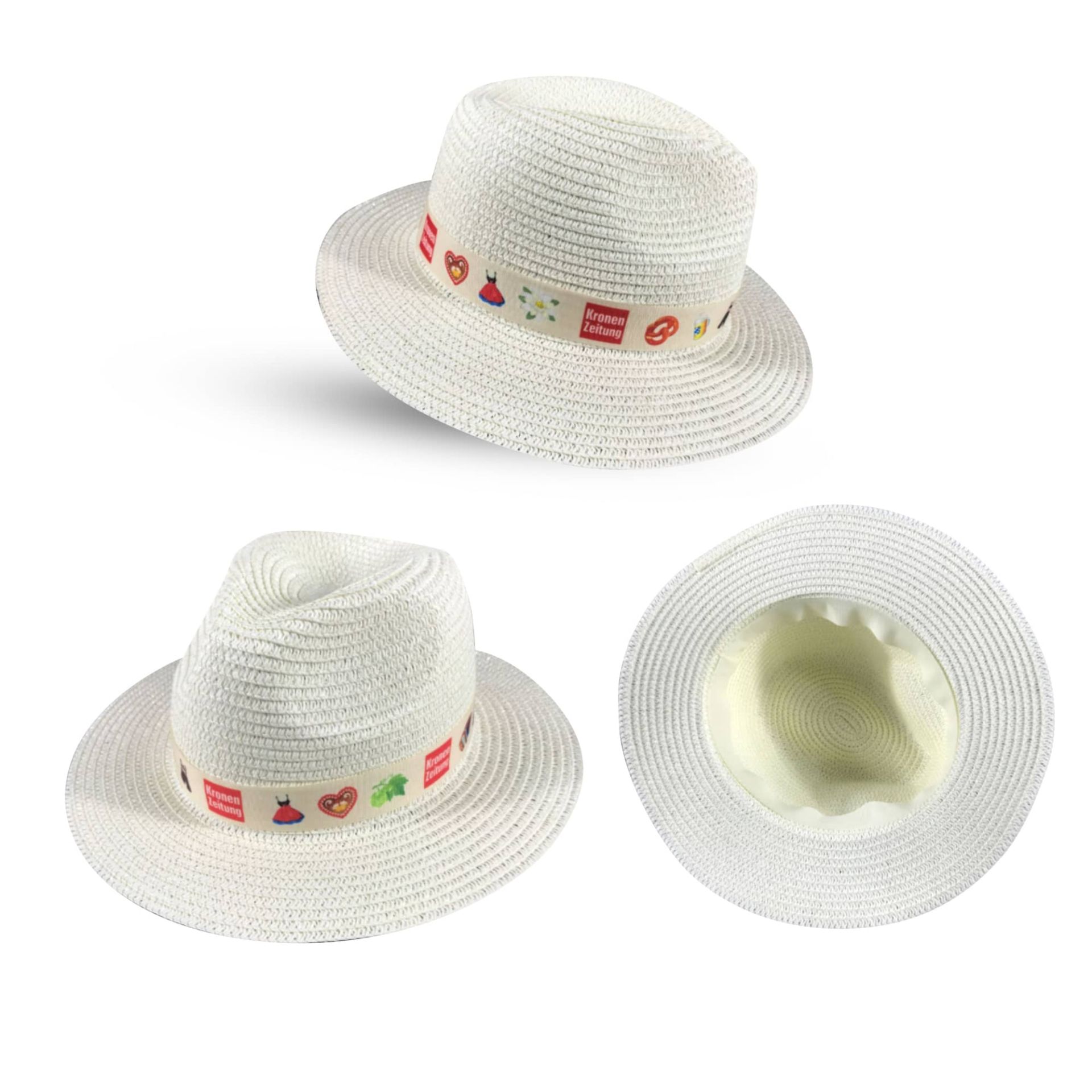 Straw Hat with Ribbon